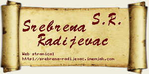 Srebrena Radijevac vizit kartica